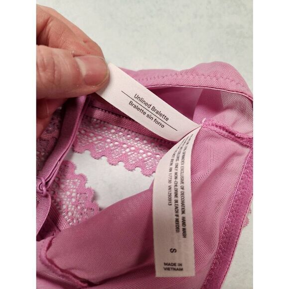 Auden Size S Pink Unlined Lace Bralette - Picture 4 of 4